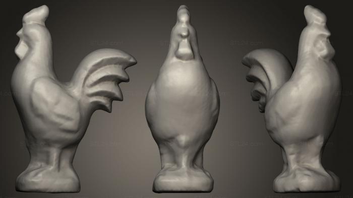 Статуэтки птицы (Статуя из кокосовой лепнины, STKB_0090) 3D модель для ЧПУ станка